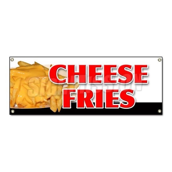 Signmission CHEESE FRIES BANNER SIGN french fries bacon cheddar cheese ranch melted monterey B-Cheese Fries - main